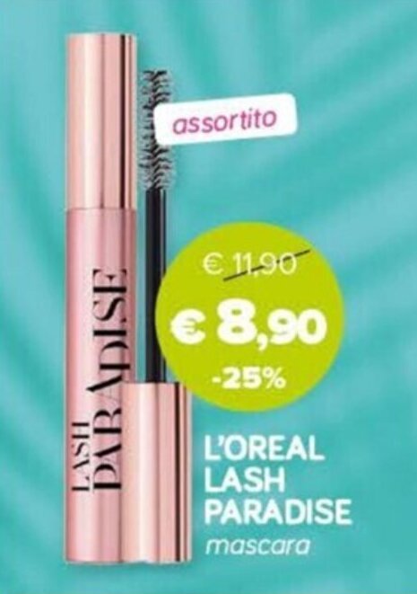 Il Tulipano L'OREAL LASH PARADISE mascara offerta