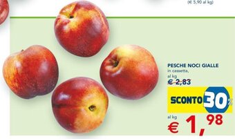 Esselunga PESCHE NOCI GIALLE in cassetta, offerta