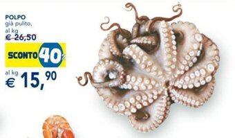 Esselunga POLPO già pulito, al kg offerta