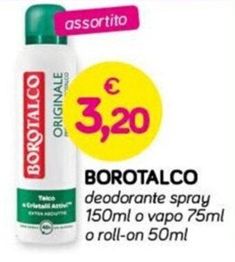 Il Tulipano BOROTALCO deodorante spray 150ml o vapo 75ml o roll-on 50ml offerta
