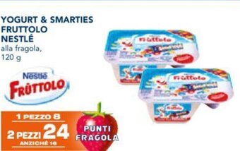 Esselunga YOGURT & SMARTIES FRUTTOLO NESTLÉ alla fragola, 120 g offerta