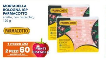 Esselunga MORTADELLA BOLOGNA IGP PARMACOTTO a fette, con pistacchio, 120 g offerta