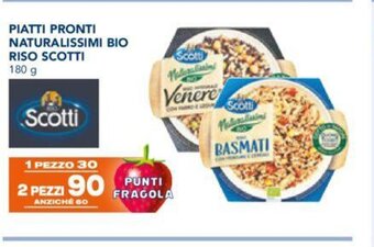 Esselunga PIATTI PRONTI NATURALISSIMI BIO RISO SCOTTI 180 g offerta