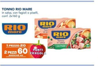 Esselunga TONNO RIO MARE in salsa, con fagioli o piselli, conf. 2x160 g offerta
