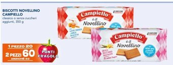 Esselunga BISCOTTI NOVELLINO CAMPIELLO classico o senza zuccheri aggiunti, 350 g offerta