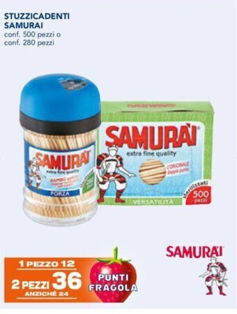 STUZZICADENTI SAMURAI conf. 500 pezzi o conf. 280 pezzi