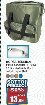 Happy Casa Borsa termica con apribottiglia offerta