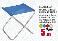 Happy Casa Sgabello richiudibile in poliestere offerta