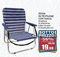 Happy Casa Sedia in textilene con tasca offerta