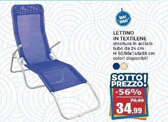 Happy Casa Lettino in textilene offerta