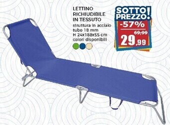 Lettino richiudibile in tessuto