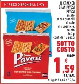 Conad Pavesi il cracker gran offerta