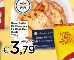 Crai La rosa dei gusti bruschetta di altamura offerta