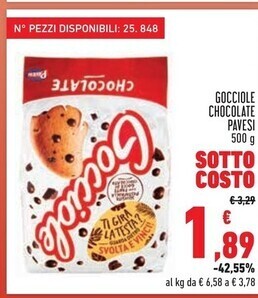 Conad Pavesi gocciole chocolate offerta