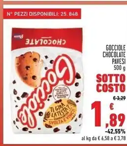 Conad Pavesi gocciole chocolate offerta