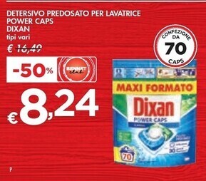 Bennet Dixan detersivo predosato per lavatrice power caps offerta