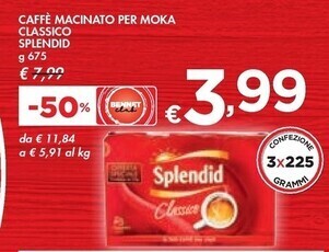 Bennet Splendid caffè macinato per moka classico offerta