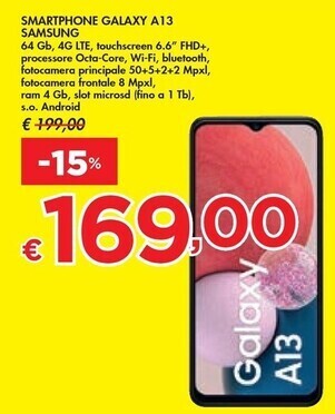 Bennet Samsung smartphone galaxy a13 offerta