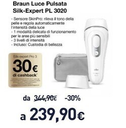 Unieuro Braun luce pulsata silk-expert pl 3020 offerta