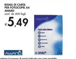 Bennet Award risma di carta per fotocopie a4 offerta