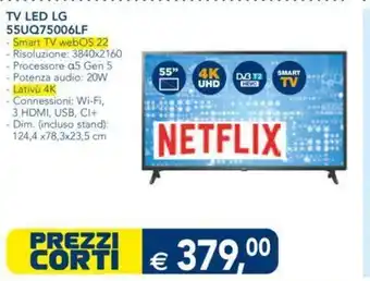 Esselunga TV TV LED LG 55UQ75006LF offerta