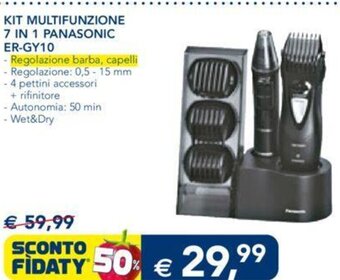 Esselunga KIT MULTIFUNZIONE 7 IN 1 PANASONIC ER-GY10 offerta