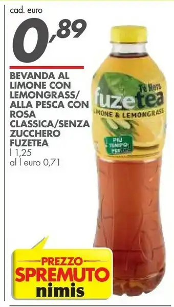 Bravo Fuzetea Bevanda Al Limone Con Lemongrass / Alla Pesca Con Rosa Classica / Senza Zucchero
