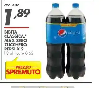 Italmark Pepsi Bibita Classica Max Zero Zucchero offerta