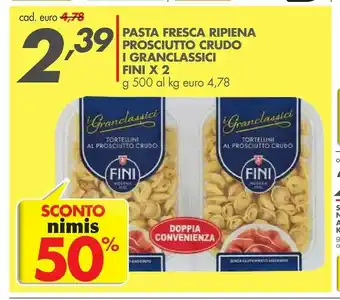 Italmark I Granclassici Fini Pasta Fresca Ripiena Prosciutto Crudo offerta