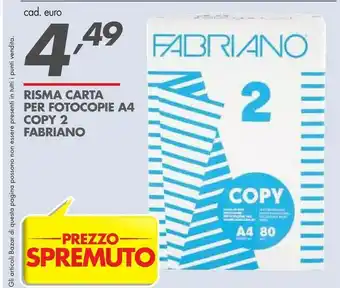 Italmark Fabriano Risma Carta Per Fotocopie A4 Copy 2 offerta