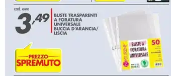 Italmark Buste Trasparenti A Foratura Universale Buccia D'arancia offerta