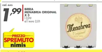 Italmark Menabrea - Birra Original 990 G(ml) offerta