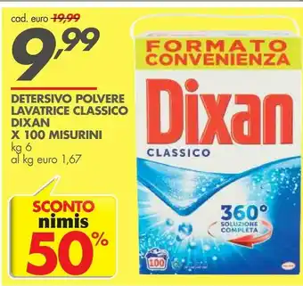Italmark Dixan Detersivo Polvere Lavatrice Classico offerta