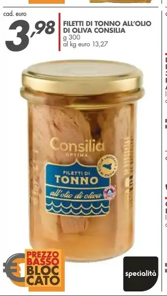 Italmark Consilia Filetti Di Tonno All'olio Di Oliva 300g offerta