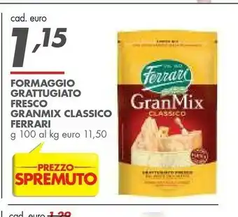 Italmark Ferrari Formaggio Originale Italiano Grattugiato Fresco 90 G(ml) offerta