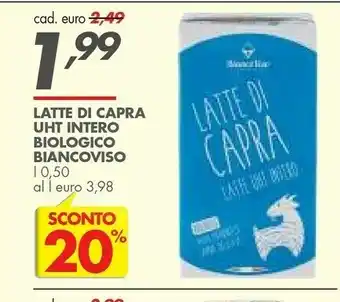 Italmark Biancoviso Latte Di Capra UHT Intero Biologico offerta