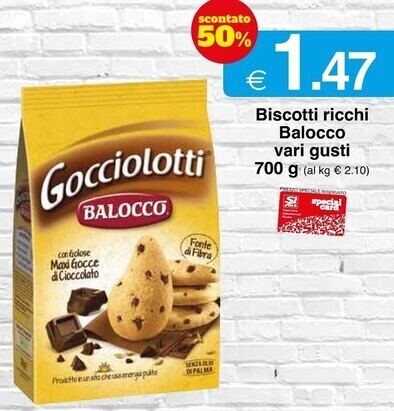 Sì con te Balocco biscotti ricchi vari gusti 700 g offerta