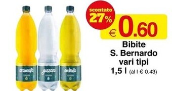 Sì con te S. bernardo bibite offerta