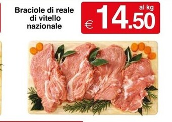 Sì con te Braciole di reale di vitello nazionale offerta