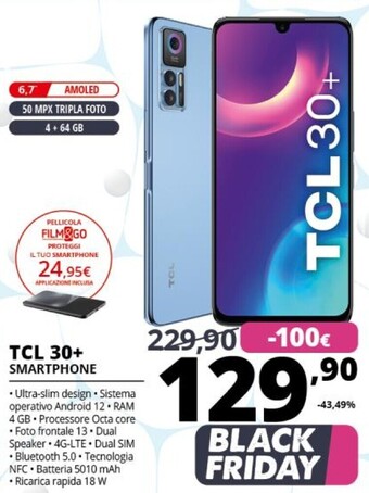 Comet Tcl 30+ smartphone offerta