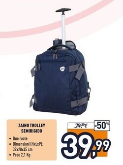 Unieuro Joia home zaino trolley semirigido offerta