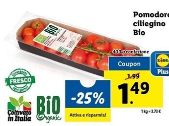 Lidl Pomodoro ciliegino bio offerta