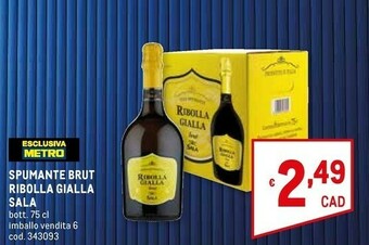 Metro Ribolla gialla Vino Spumante Brut 750 G(ml) offerta