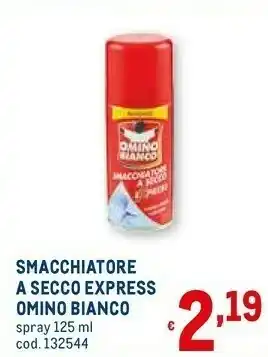 Metro Omino Bianco Smacchiatore A Secco Express Spray offerta