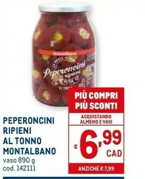 Metro Peperoncini Ripieni Al Tonno Montalbano offerta