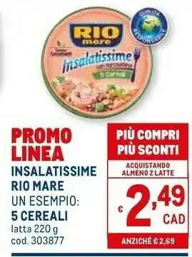 Metro Rio Mare Insalatissime Rio Mare offerta