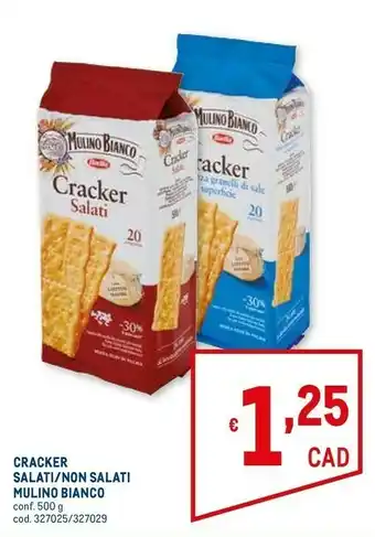 Metro Mulino Bianco Sfoglia Di Grano Crackers Non Salati 500 G(ml) offerta