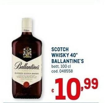 Metro Ballantine's Scotch Whisky 40 offerta
