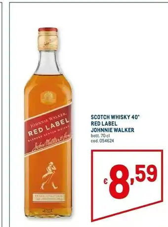 Metro Johnnie Walker Red Label Whisky 0,7 L Scotland offerta