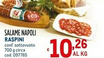 Metro Raspini Salame Napoli offerta